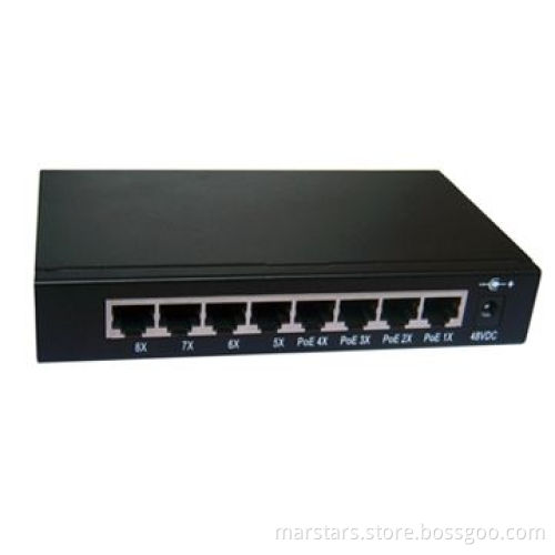 10/100Mbps Ethernet Switch with 4 IEEE 802.3 at PoE Ports